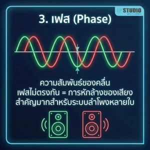 แผนภาพเฟสของคลื่นเสียงและการหักล้างกัน