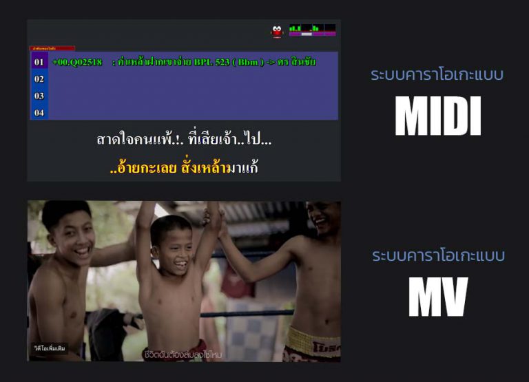 ระบบเช่าคาราโอเกะ 2 แบบ ภาพมิวสิควิดีโอ MV และ MIDI เพลงลิขสิทธิ์กว่า 100,000 เพลง